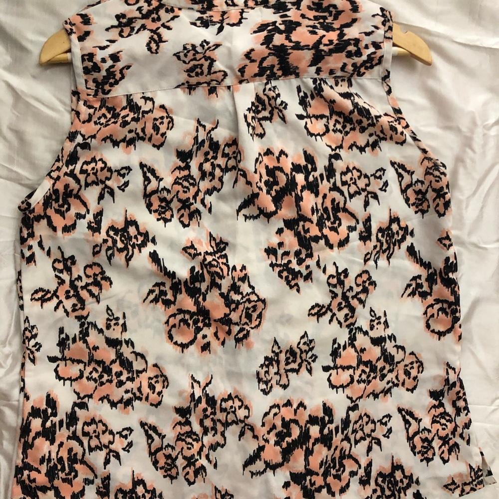 British Home Stores (BHS) Sleeveless Ivory Print Top - Picture 5 of 6